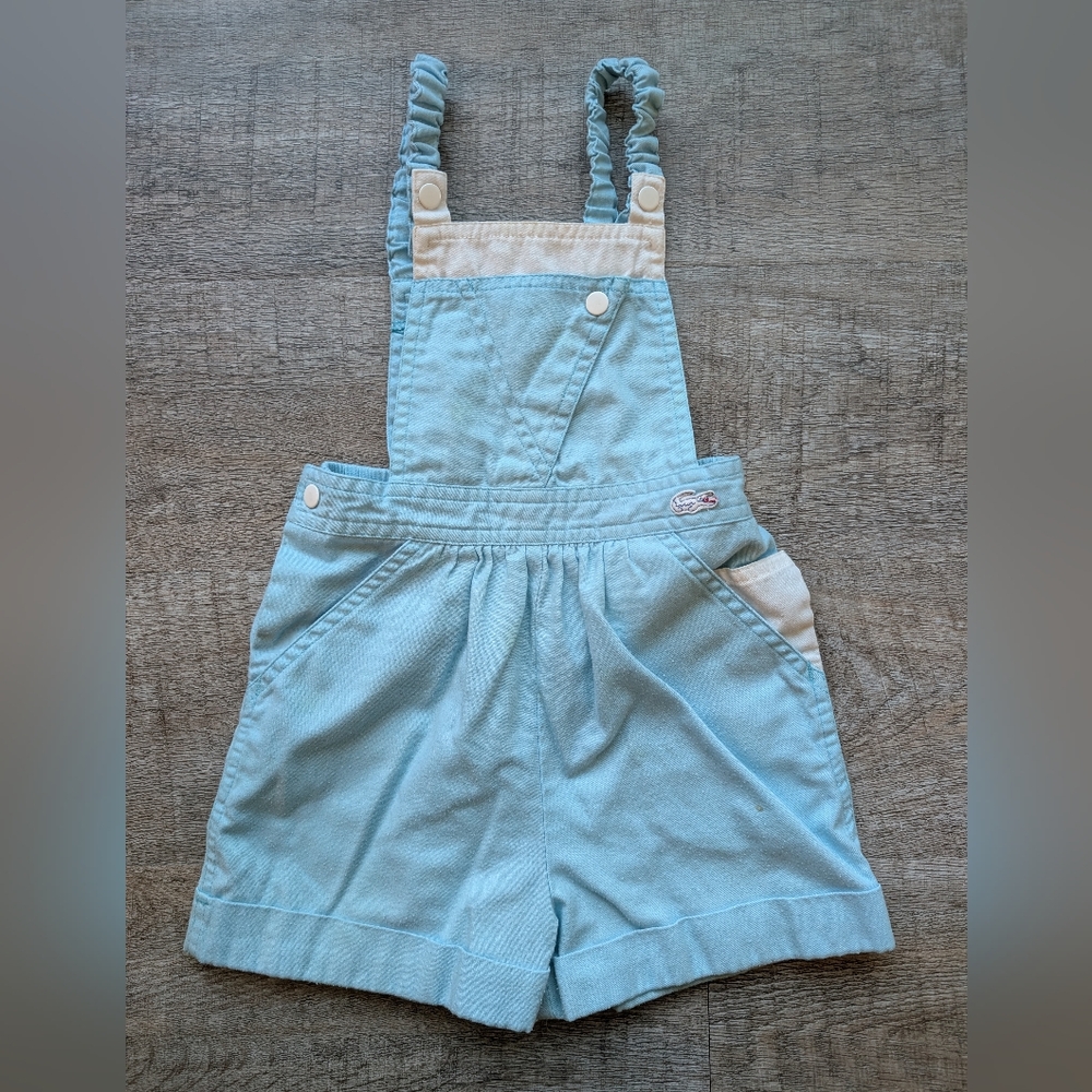 Vintage 80's Izod Lacoste Baby Overalls Jumper Unisex Size 4